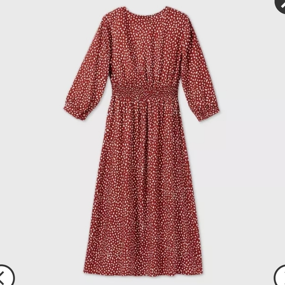 ISABEL brick red leopard print maternity dress - Picture 2 of 8